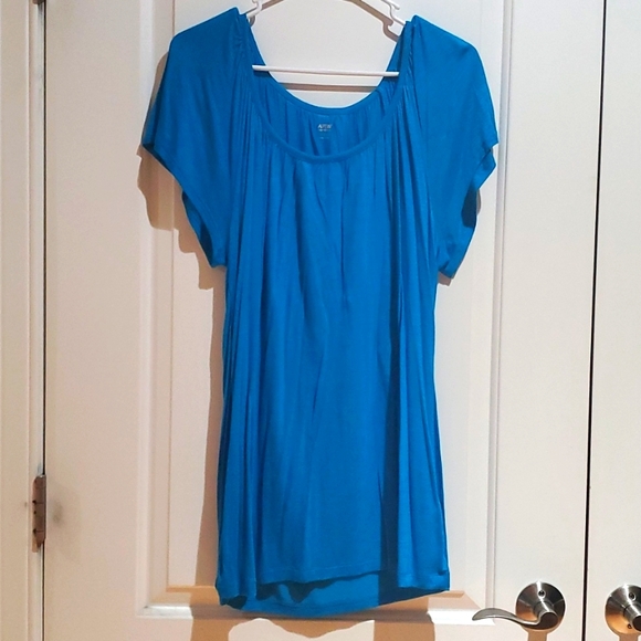 Blue Casual Blouse - Picture 1 of 2